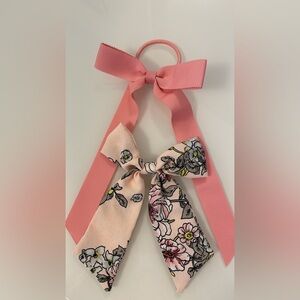 Pink Floral Hair Tie